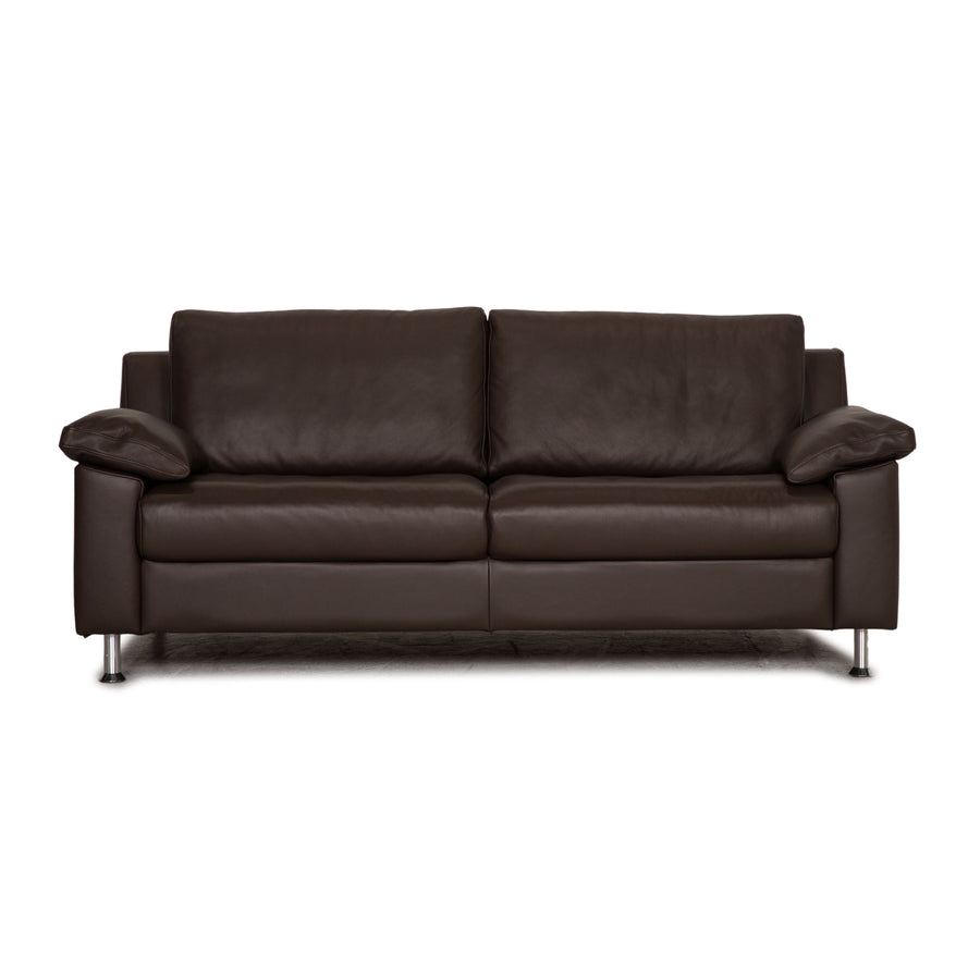 Ewald Schillig Leder Zweisitzer Braun Sofa Couch