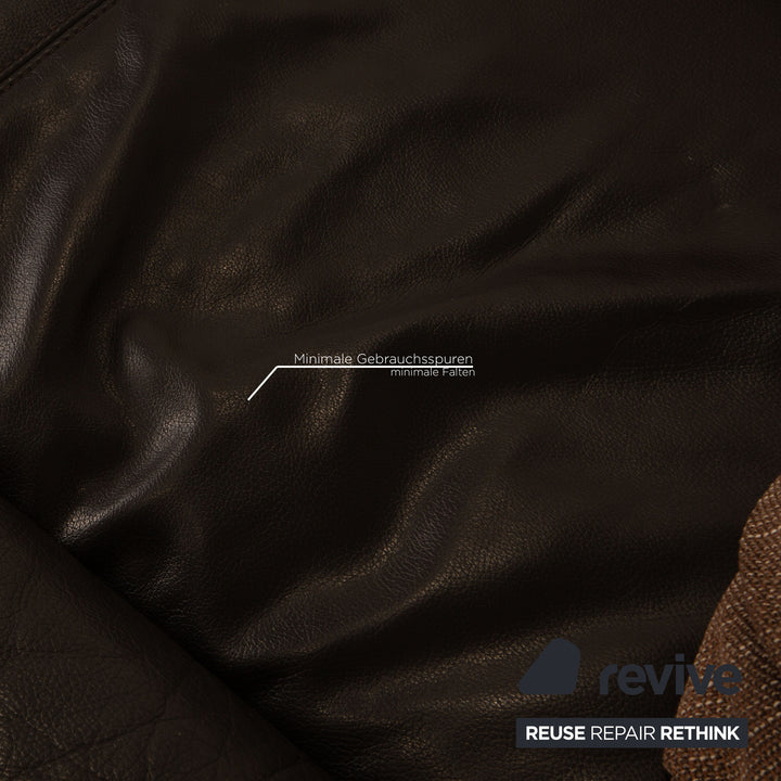 Ewald Schillig Loft Leder Ecksofa Braun Dunkelbraun Sofa Couch Recamiere links