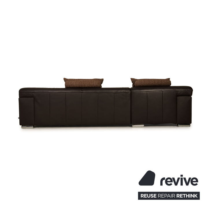 Ewald Schillig Loft Leder Ecksofa Braun Dunkelbraun Sofa Couch Recamiere links