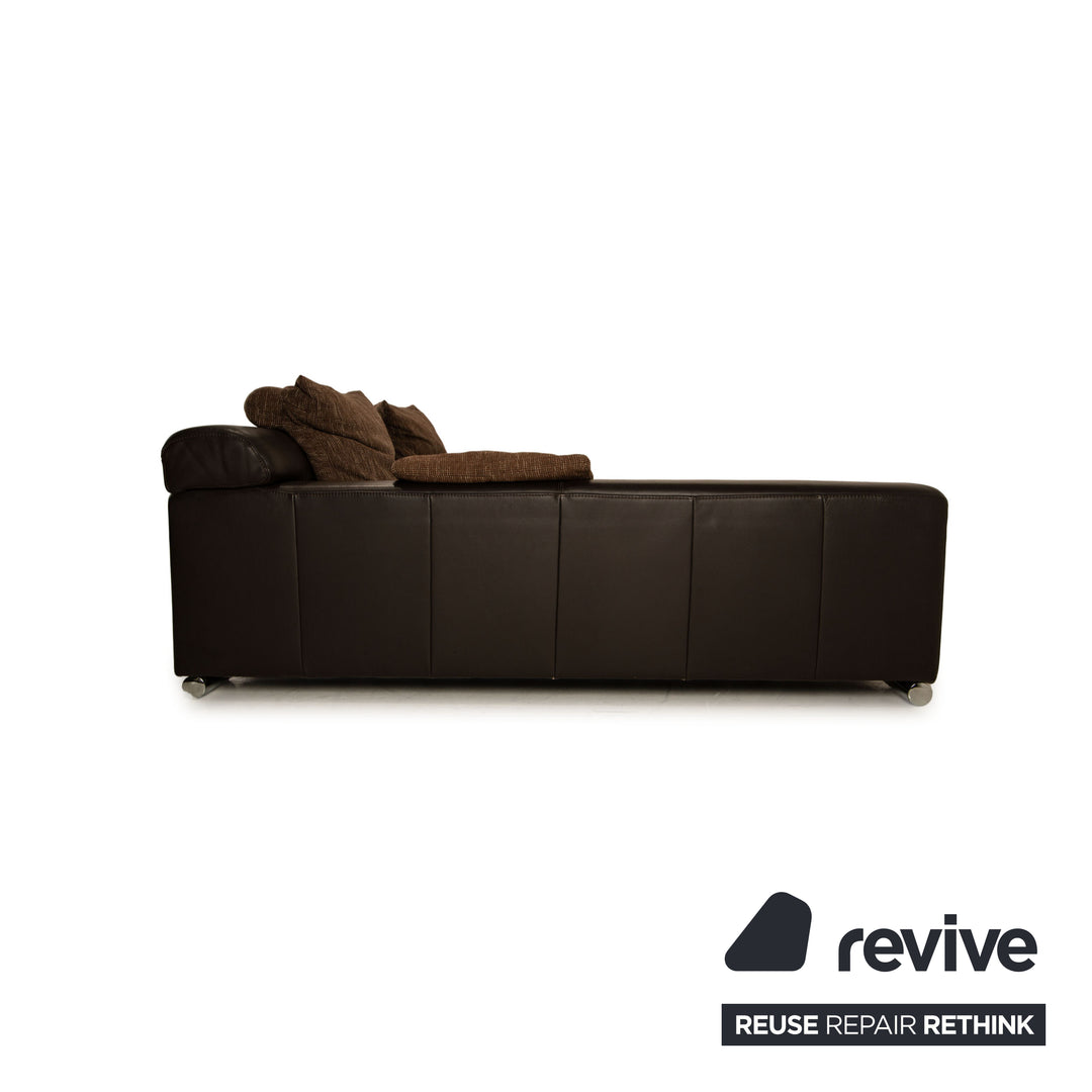 Ewald Schillig Loft Leder Ecksofa Braun Dunkelbraun Sofa Couch Recamiere links