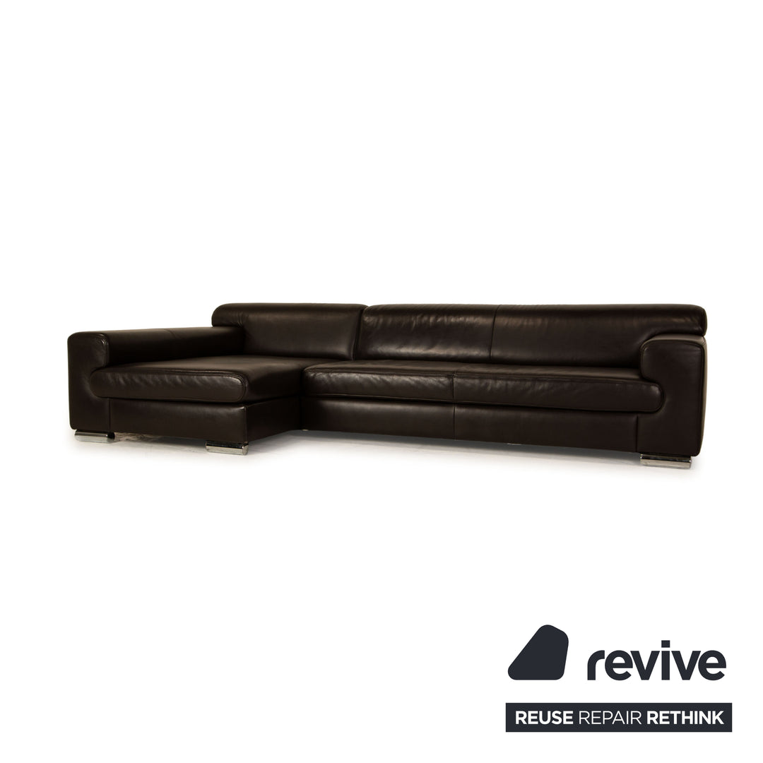 Ewald Schillig Loft Leder Ecksofa Dunkelbraun Sofa Couch