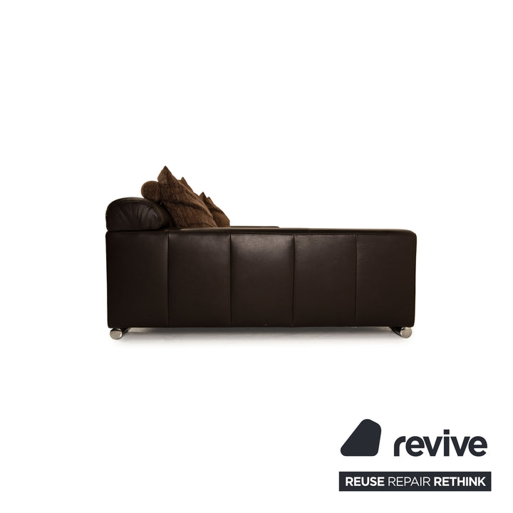 Ewald Schillig Loft Leder Ecksofa Dunkelbraun Sofa Couch