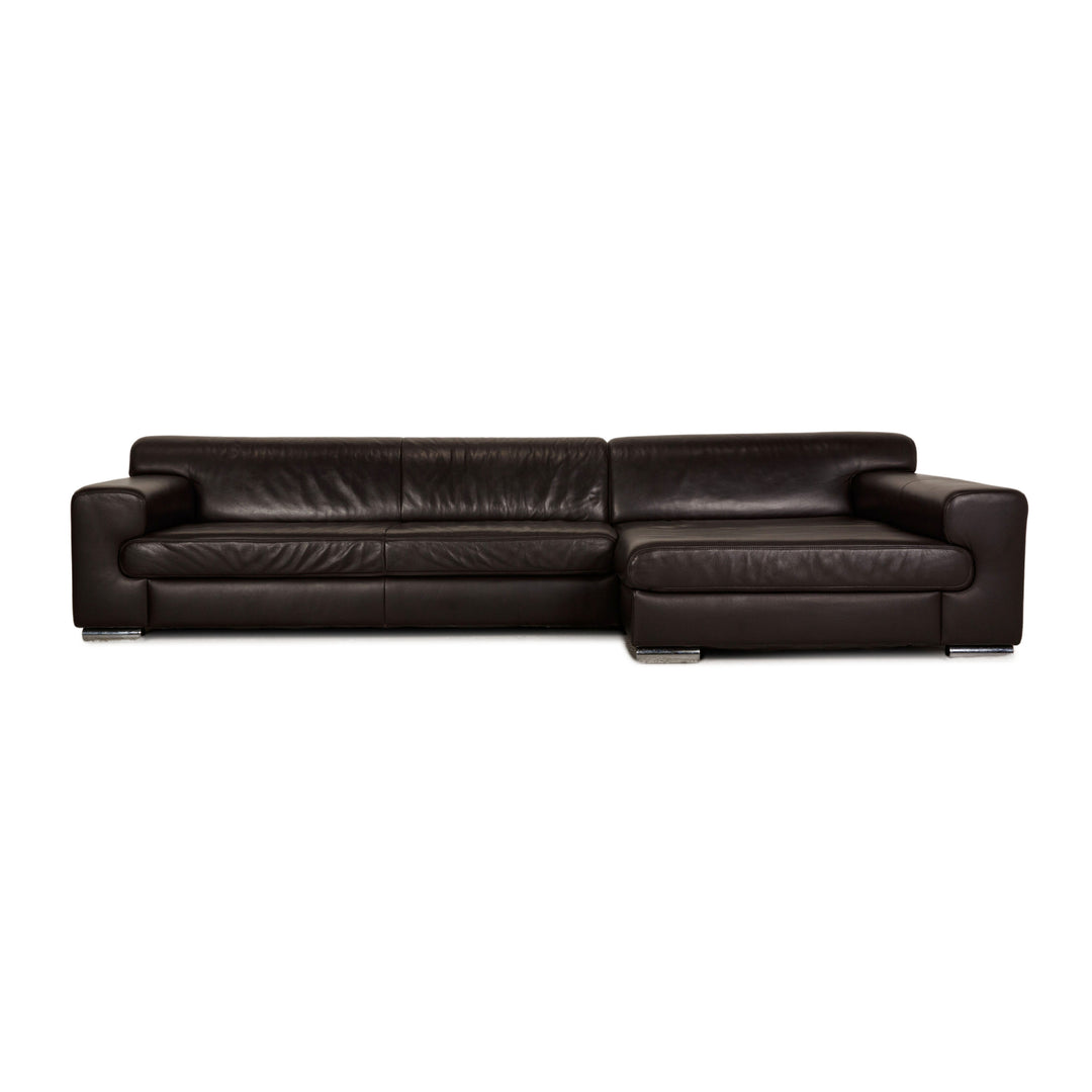 Ewald Schillig Loft Leather Corner Sofa Dark Brown Sofa Couch