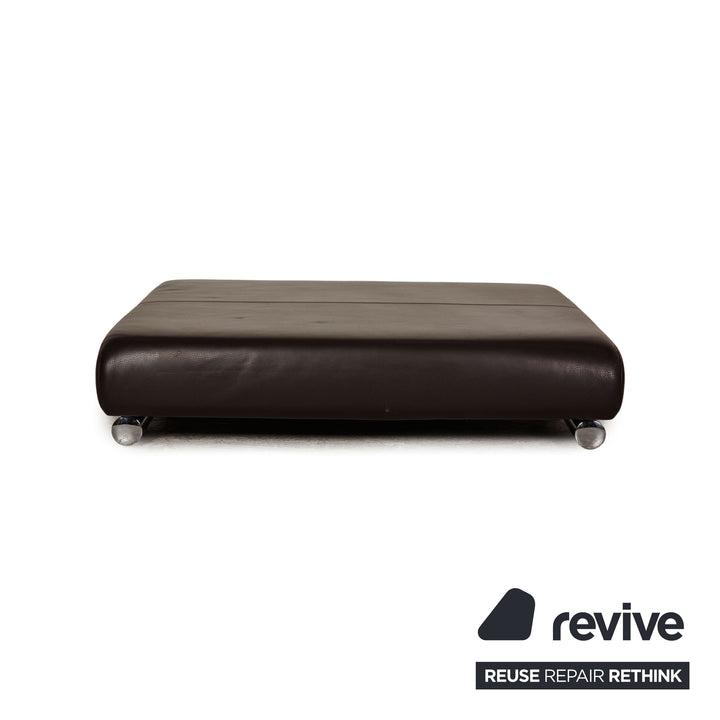 Ewald Schillig Loft Leder Hocker Dunkelbraun