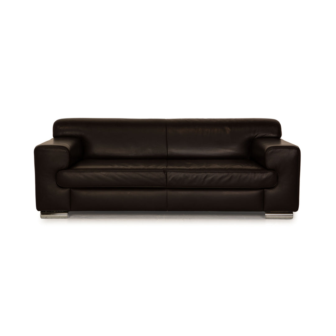 Ewald Schillig Loft Leder Zweisitzer Schwarz Sofa Couch