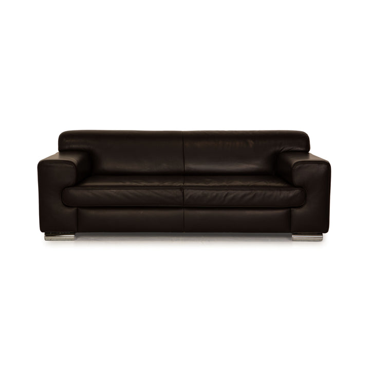 Ewald Schillig Loft Leder Zweisitzer Schwarz Sofa Couch
