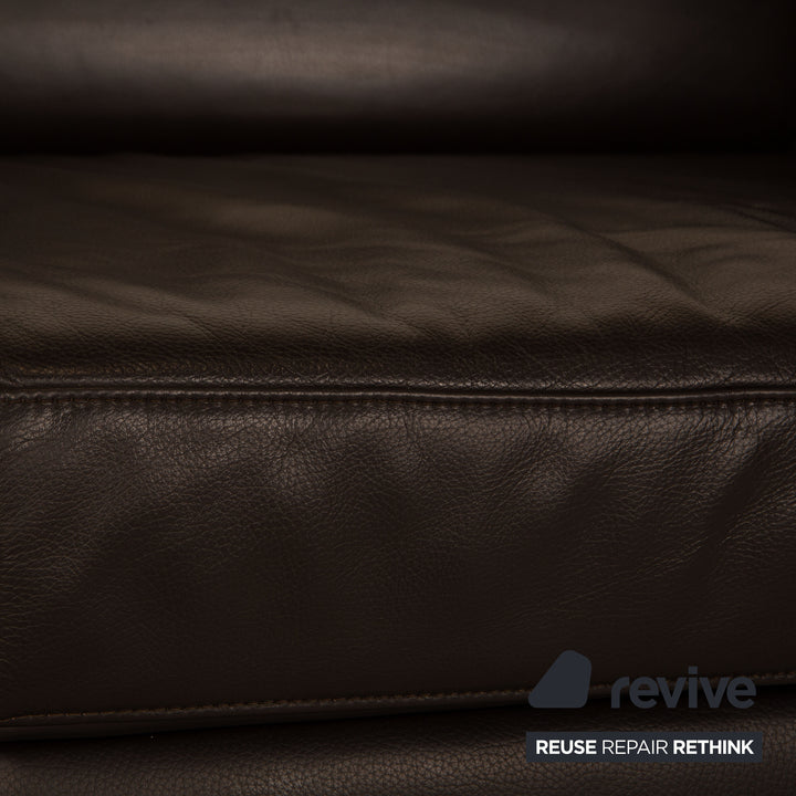 Ewald Schillig Loft Leder Zweisitzer Schwarz Sofa Couch
