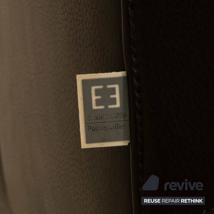 Ewald Schillig Loft Leder Zweisitzer Schwarz Sofa Couch