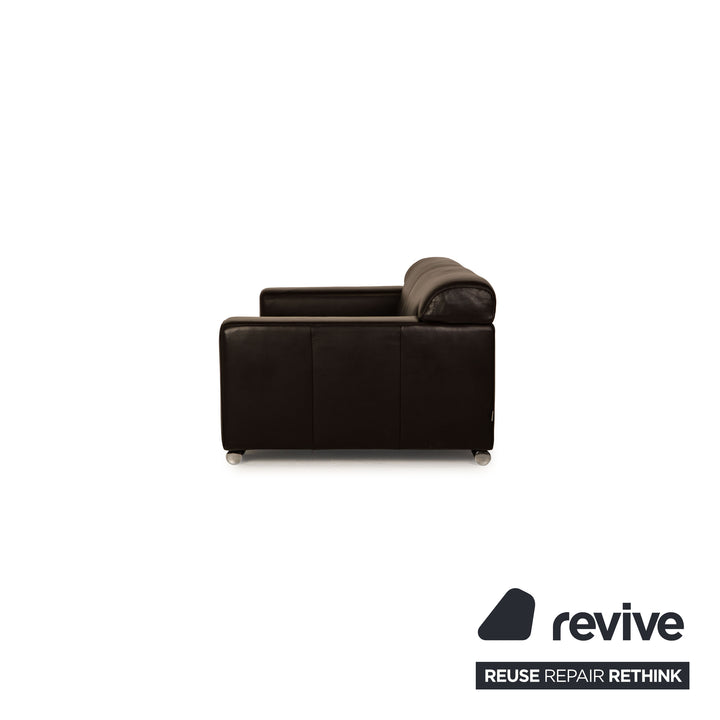 Ewald Schillig Loft Leder Zweisitzer Schwarz Sofa Couch