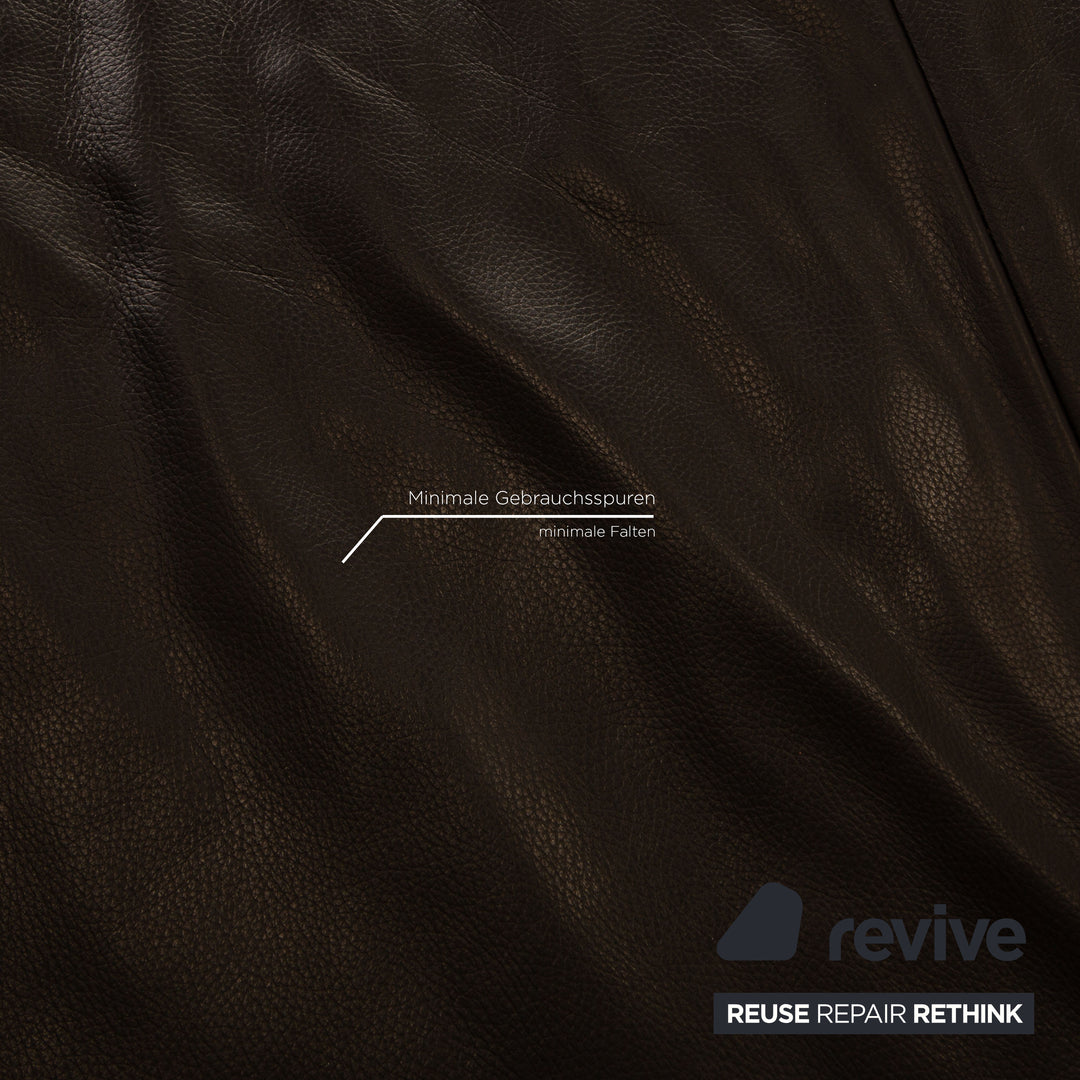 Ewald Schillig Loft Leder Zweisitzer Schwarz Sofa Couch