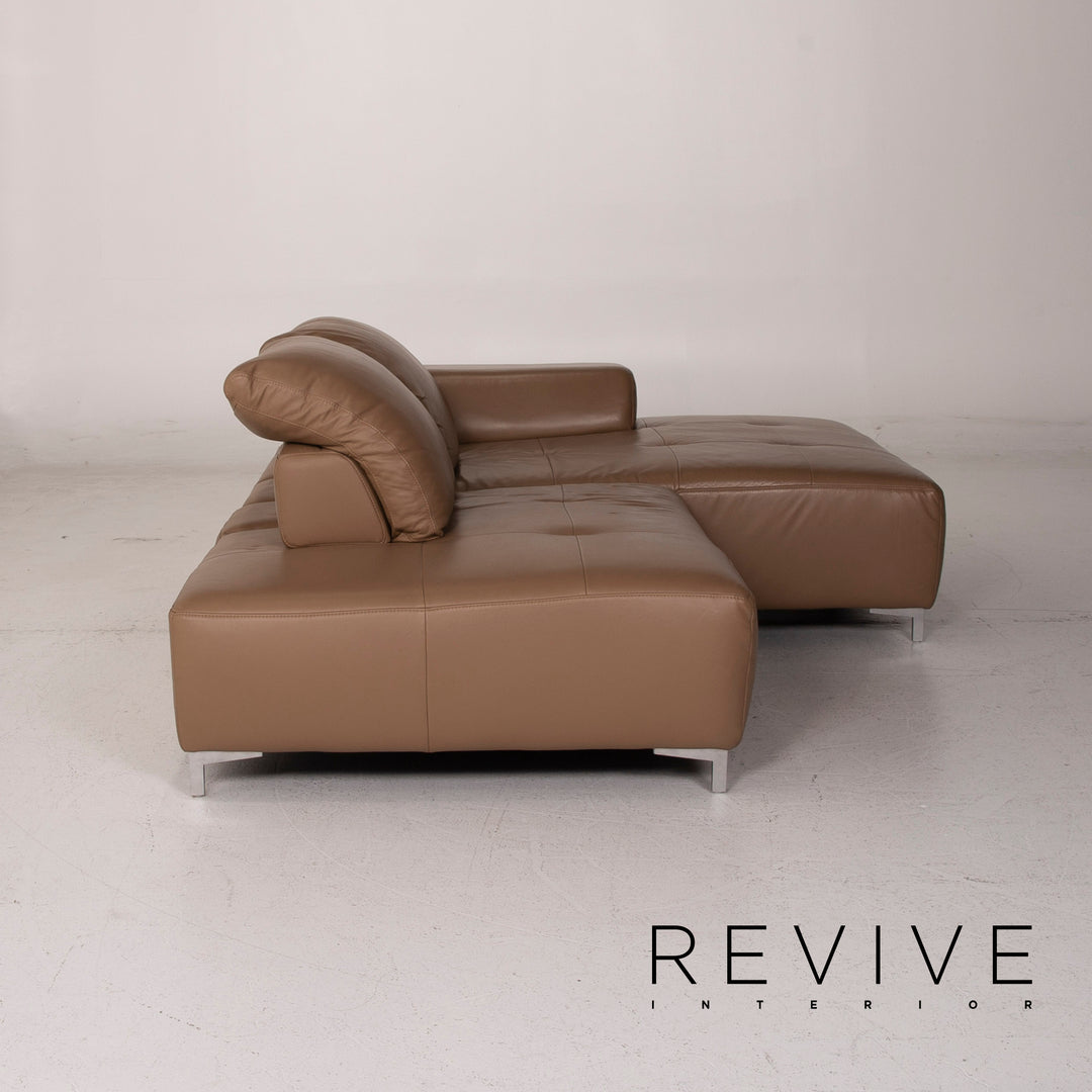 Ewald Schillig Mega Leder Sofa Braun Ecksofa #14903
