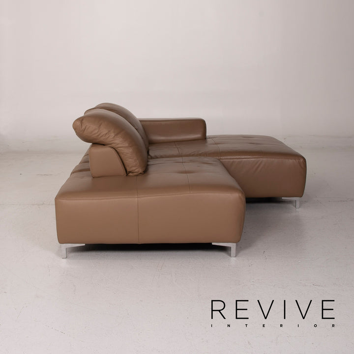 Ewald Schillig Mega Leder Sofa Braun Ecksofa #14903