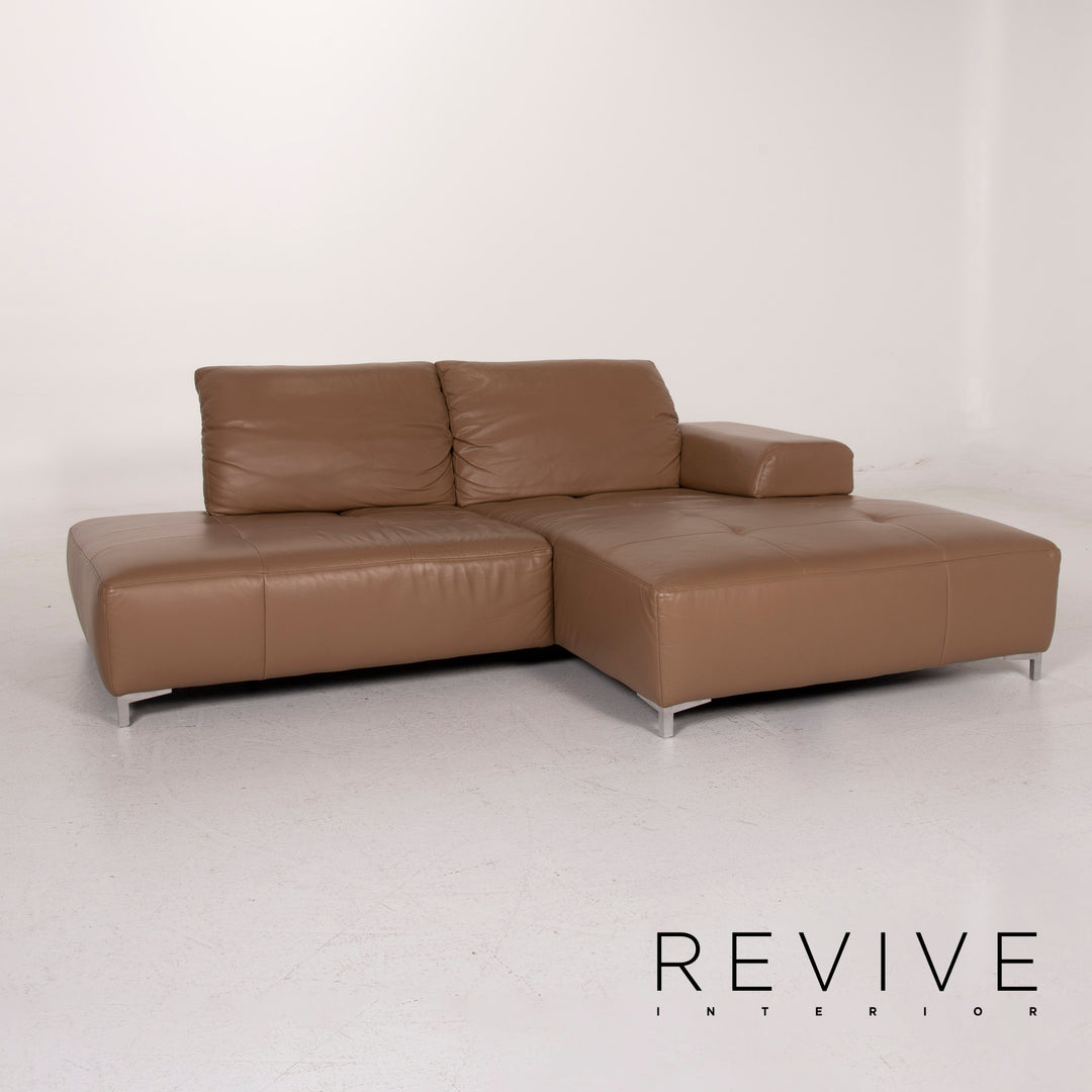 Ewald Schillig Mega Leder Sofa Braun Ecksofa #14903