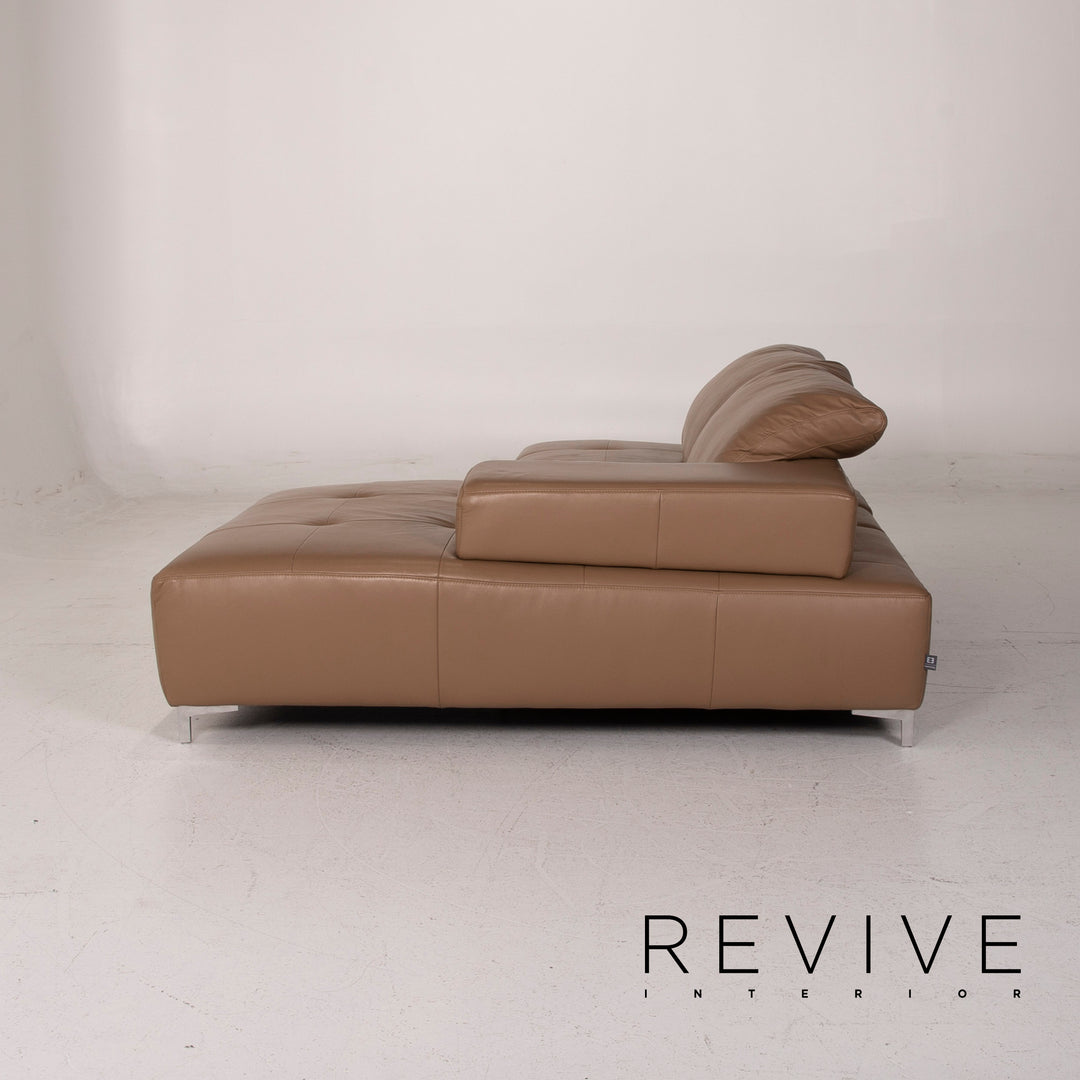 Ewald Schillig Mega Leder Sofa Braun Ecksofa #14903