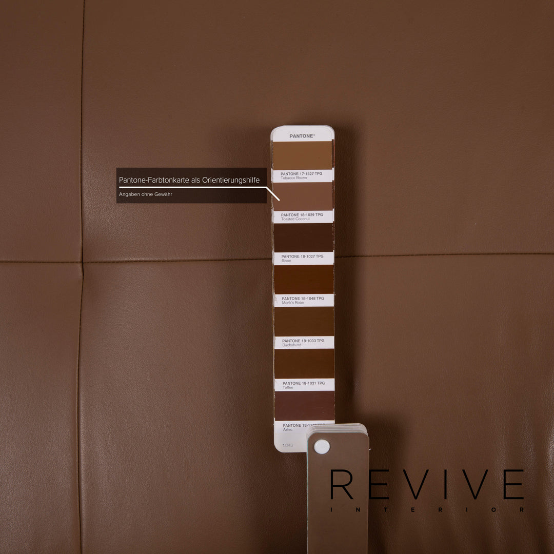 Ewald Schillig Mega Leder Sofa Braun Ecksofa #14903