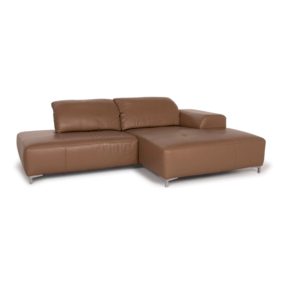 Ewald Schillig Mega Leder Sofa Braun Ecksofa #14903