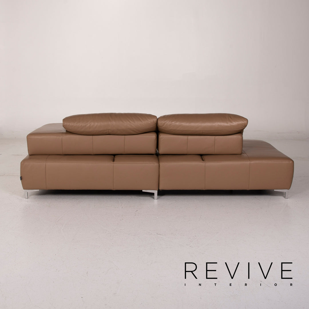 Ewald Schillig Mega Leder Sofa Braun Ecksofa #14903