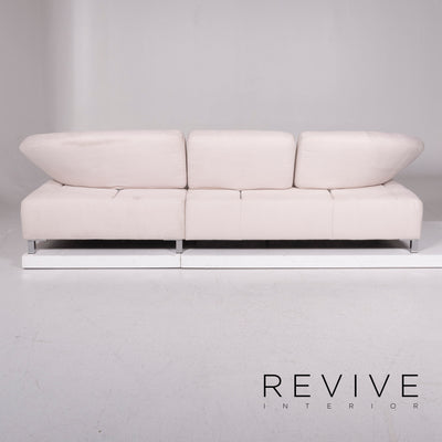 Ewald Schillig Mikrofaser Sofa Weiß Ecksofa #11866