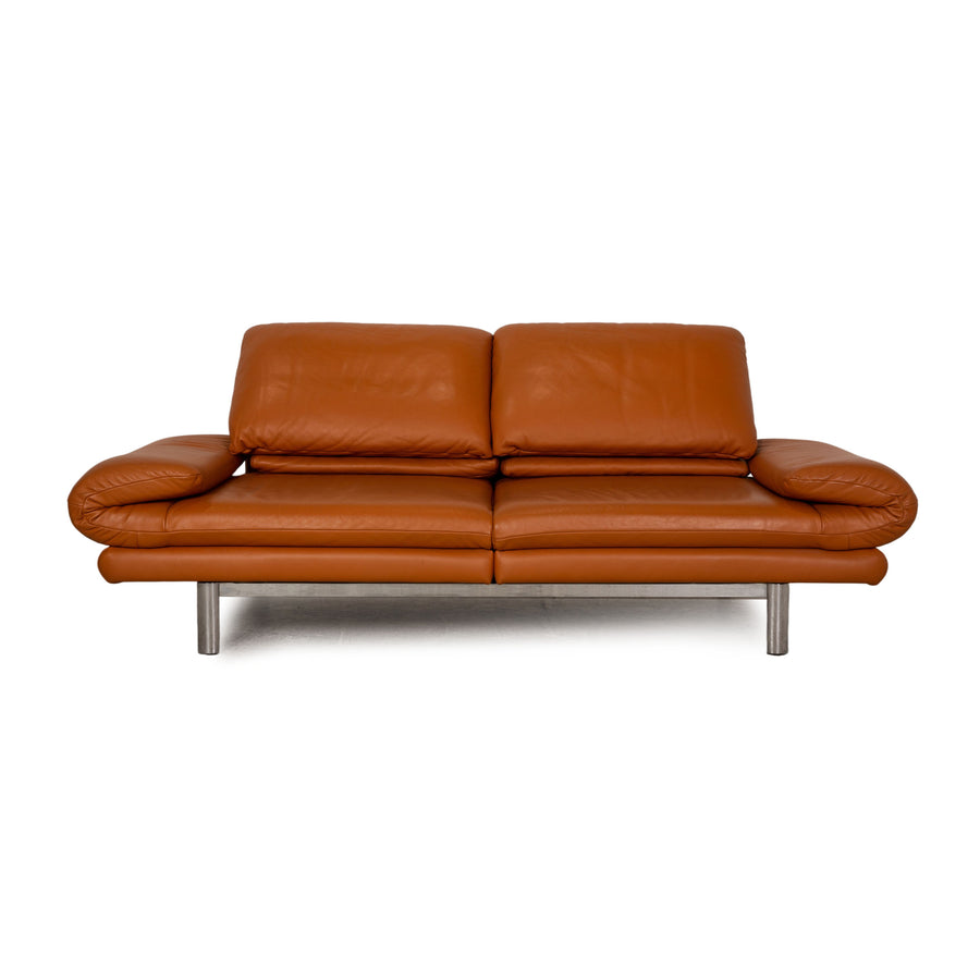 Ewald Schillig Quinn Leder Zweisitzer Braun Funktion Relaxfunktion Sofa Couch