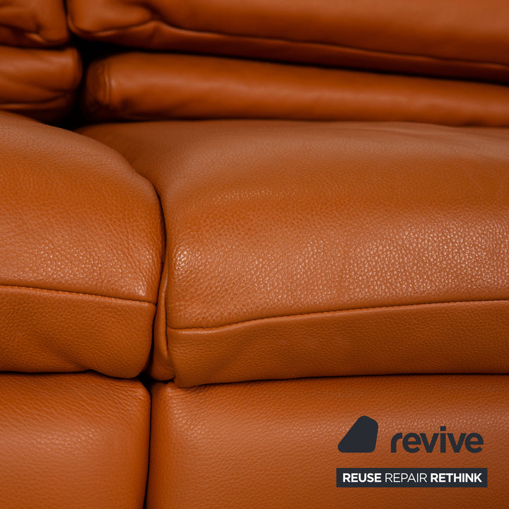 Ewald Schillig Quinn Leder Zweisitzer Braun Funktion Relaxfunktion Sofa Couch