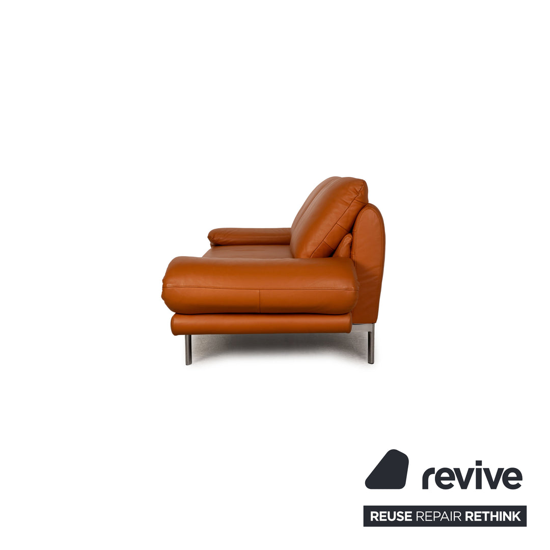 Ewald Schillig Quinn Leder Zweisitzer Braun Funktion Relaxfunktion Sofa Couch