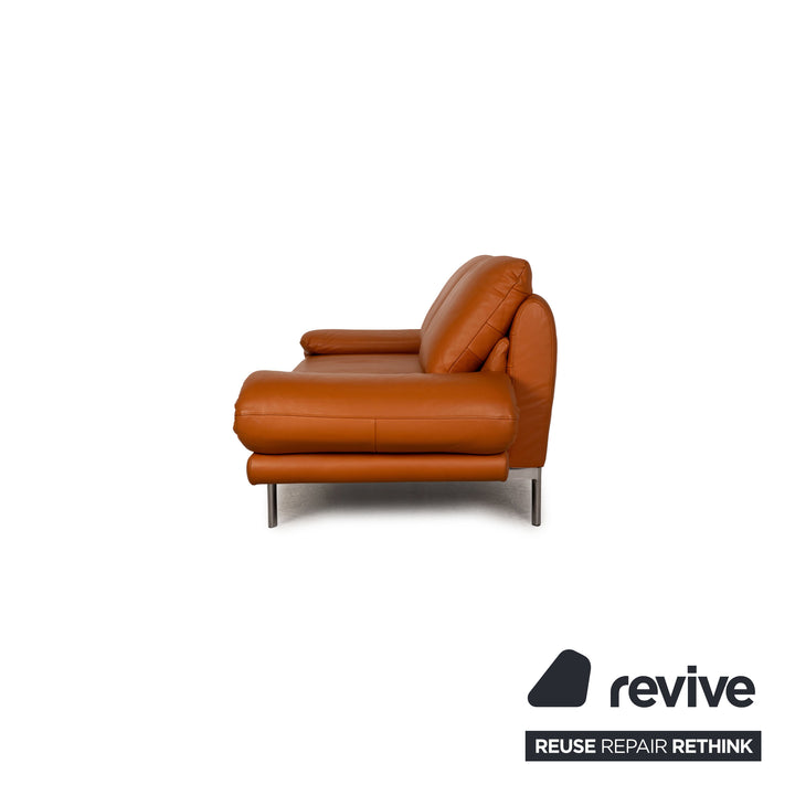 Ewald Schillig Quinn Leder Zweisitzer Braun Funktion Relaxfunktion Sofa Couch