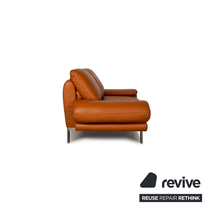 Ewald Schillig Quinn Leder Zweisitzer Braun Funktion Relaxfunktion Sofa Couch