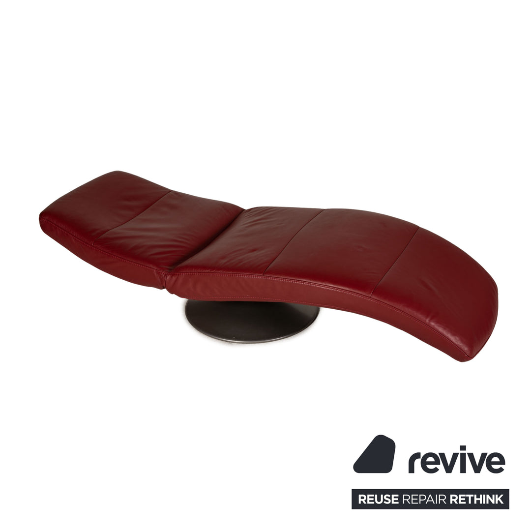 Ewald Schillig Silence Leather Lounger Red