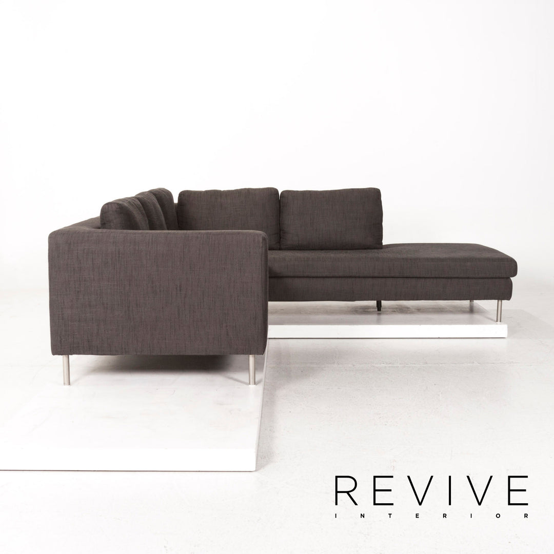 Ewald Schillig Stoff Ecksofa Anthrazit Grau Sofa Couch #12892