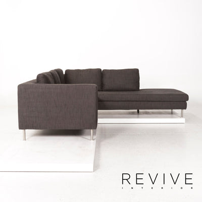 Ewald Schillig Stoff Ecksofa Anthrazit Grau Sofa Couch #12892