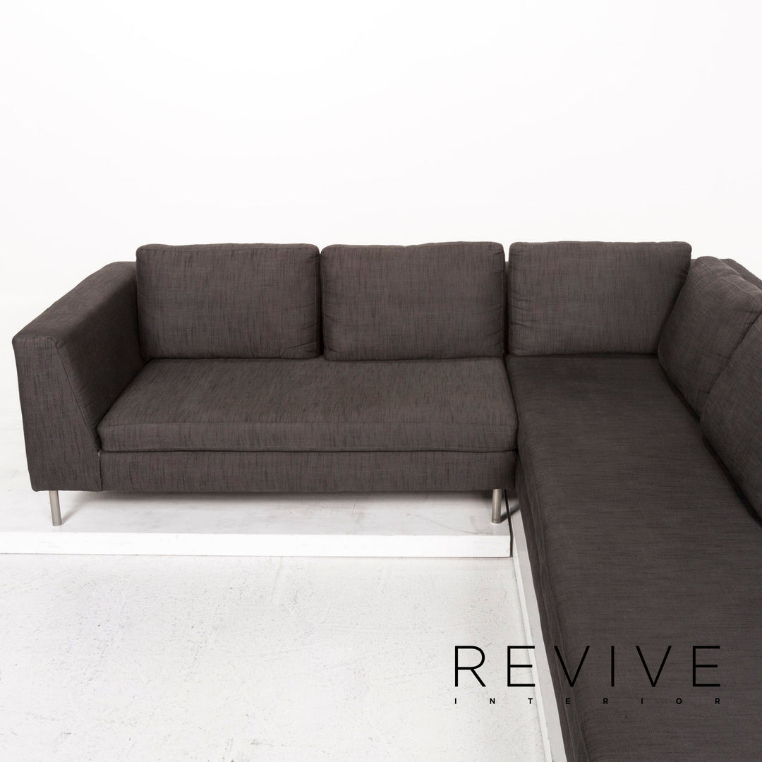 Ewald Schillig Stoff Ecksofa Anthrazit Grau Sofa Couch #12892