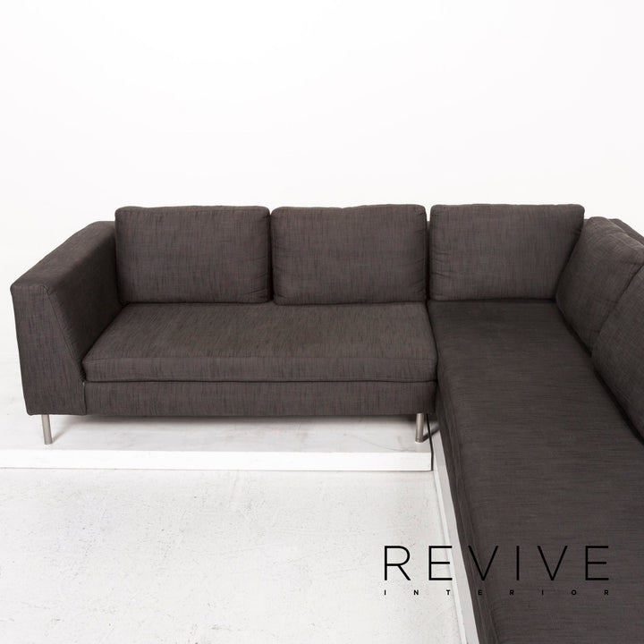 Ewald Schillig Stoff Ecksofa Anthrazit Grau Sofa Couch #12892