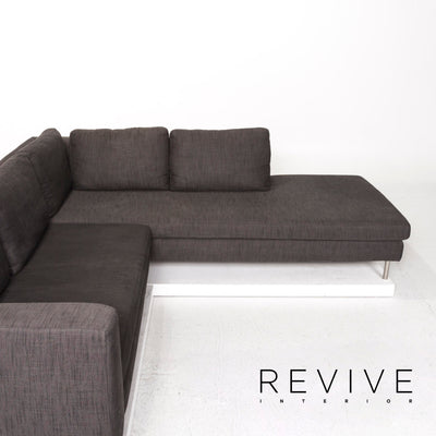 Ewald Schillig Stoff Ecksofa Anthrazit Grau Sofa Couch #12892