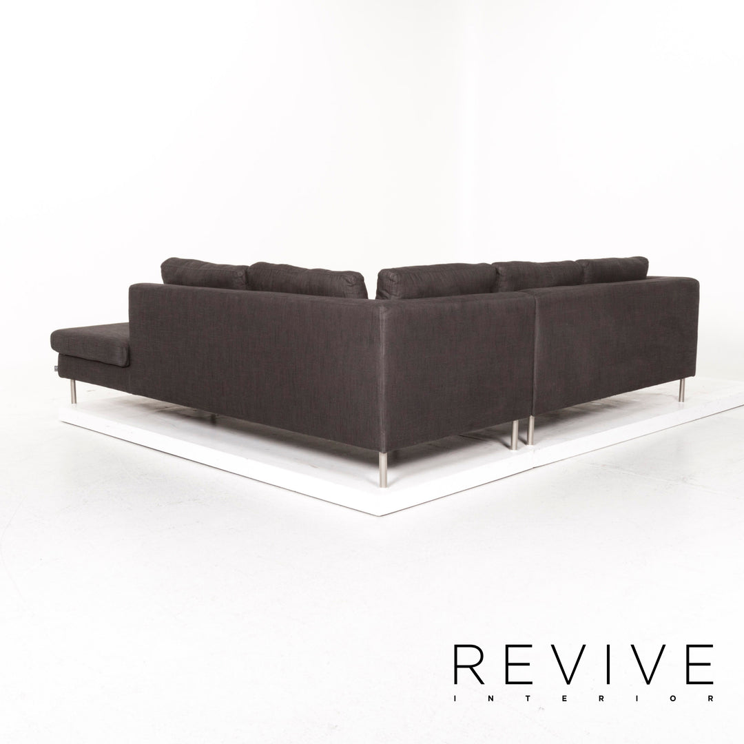 Ewald Schillig Stoff Ecksofa Anthrazit Grau Sofa Couch #12892