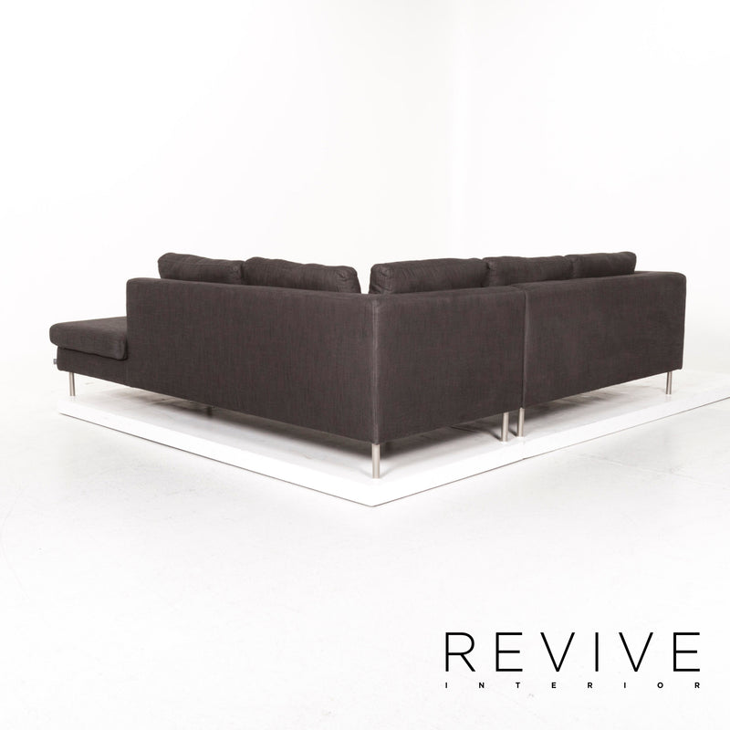 Ewald Schillig Stoff Ecksofa Anthrazit Grau Sofa Couch 