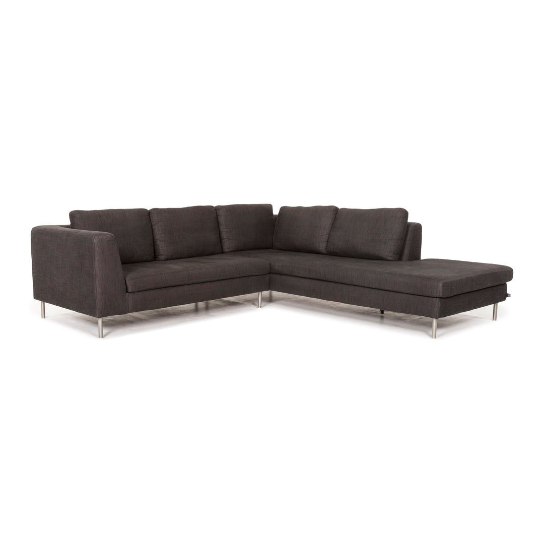 Ewald Schillig Stoff Ecksofa Anthrazit Grau Sofa Couch #12892