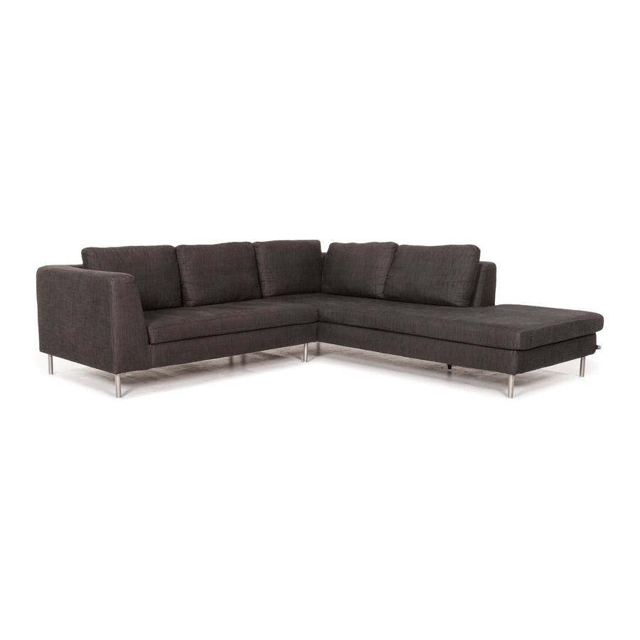 Ewald Schillig Stoff Ecksofa Anthrazit Grau Sofa Couch #12892