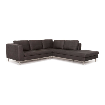 Ewald Schillig Stoff Ecksofa Anthrazit Grau Sofa Couch #12892