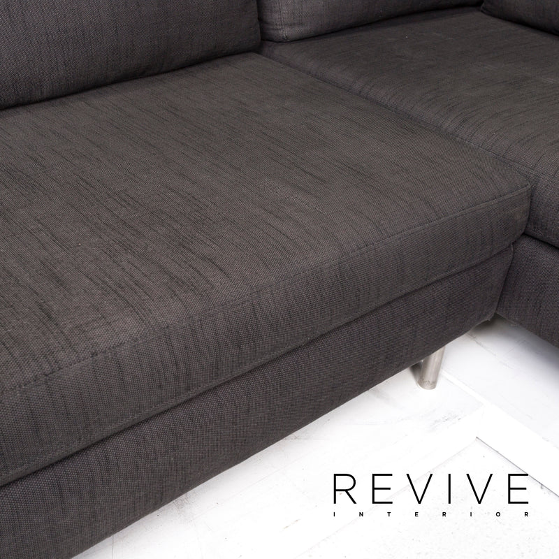 Ewald Schillig Stoff Ecksofa Anthrazit Grau Sofa Couch 