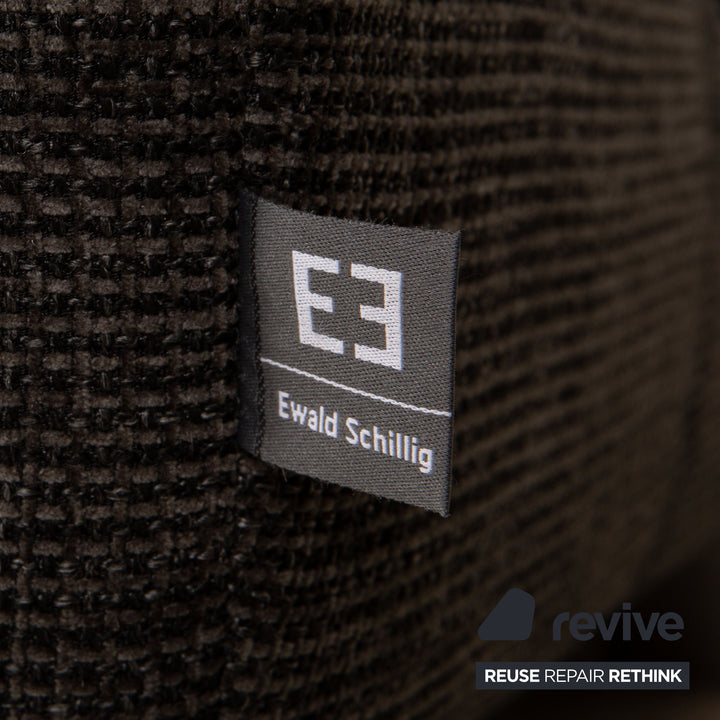 Ewald Schillig Stoff Ecksofa Grau Recamiere Rechts Sofa Couch manuelle Funktion