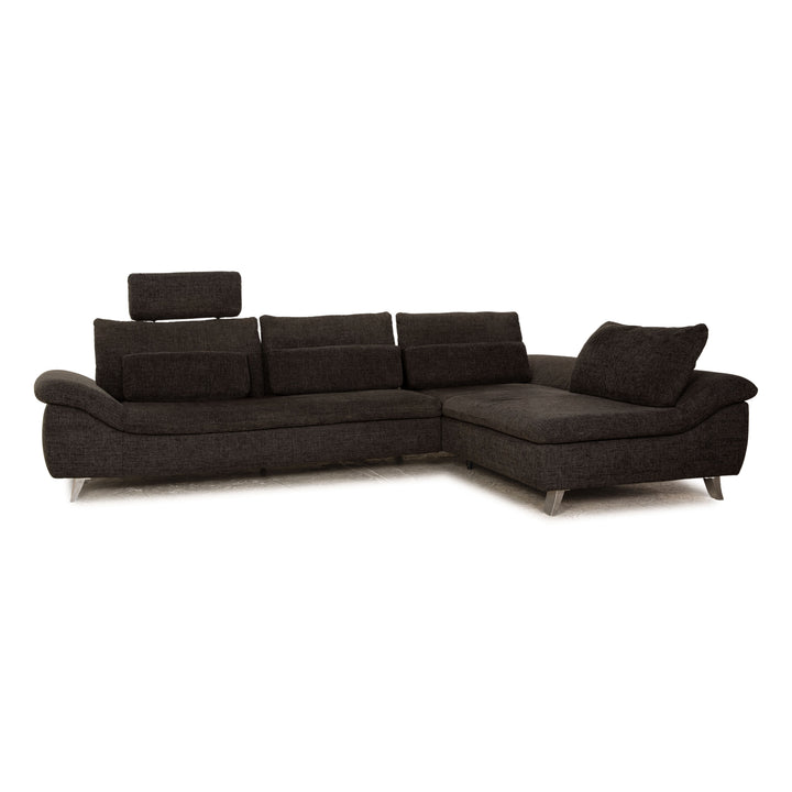 Ewald Schillig Stoff Ecksofa Grau Recamiere Rechts Sofa Couch manuelle Funktion