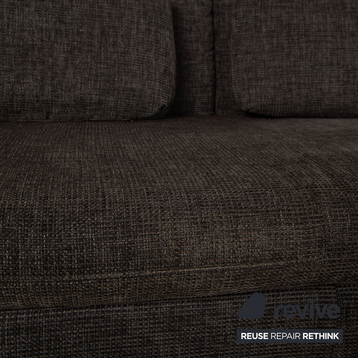 Ewald Schillig Stoff Ecksofa Grau Recamiere Rechts Sofa Couch manuelle Funktion