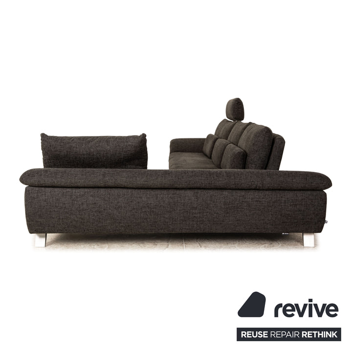 Ewald Schillig Stoff Ecksofa Grau Recamiere Rechts Sofa Couch manuelle Funktion