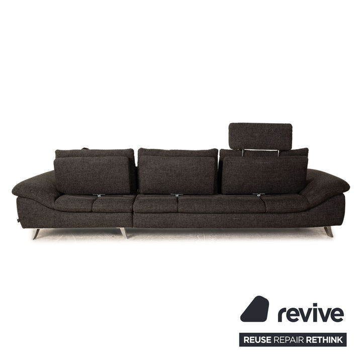 Ewald Schillig Stoff Ecksofa Grau Recamiere Rechts Sofa Couch manuelle Funktion