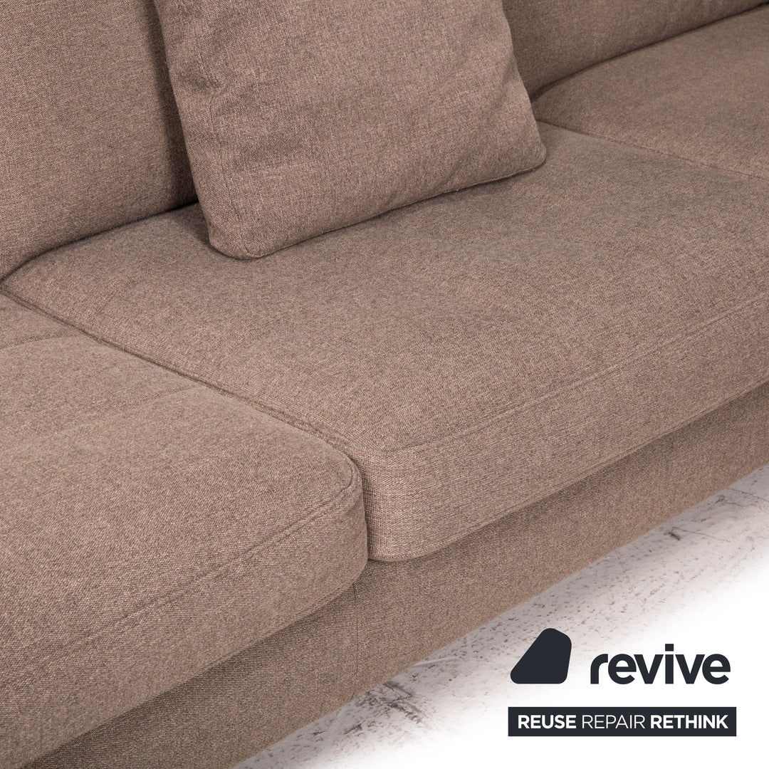 Ewald Schillig Stoff Ecksofa Graubraun Schlaffunktion Funktion Schlafsofa Couch Sofa