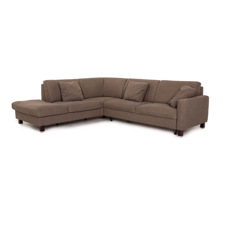 Ewald Schillig Stoff Ecksofa Graubraun Schlaffunktion Funktion Schlafsofa Couch Sofa