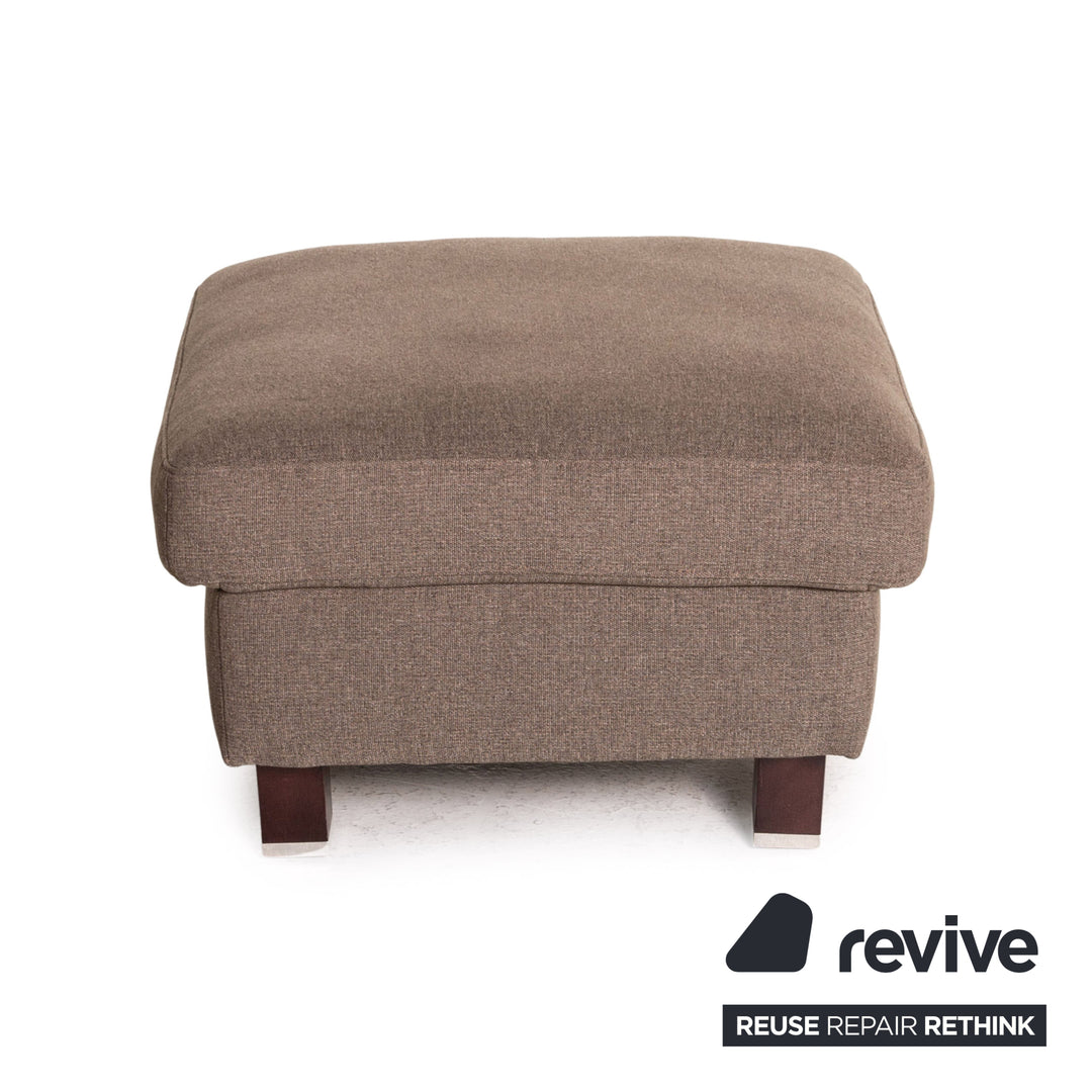 Ewald Schillig fabric stool grey-brown