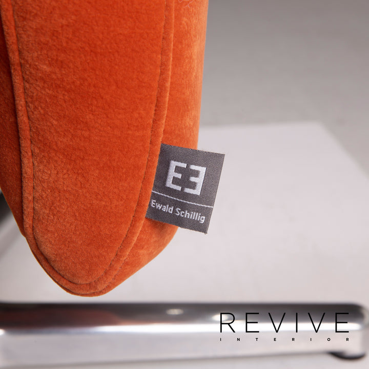 Ewald Schillig Stoff Sessel Orange Alcantara Relaxfunktion #15344