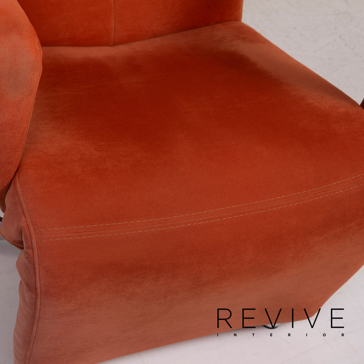 Ewald Schillig Stoff Sessel Orange Alcantara Relaxfunktion #15344