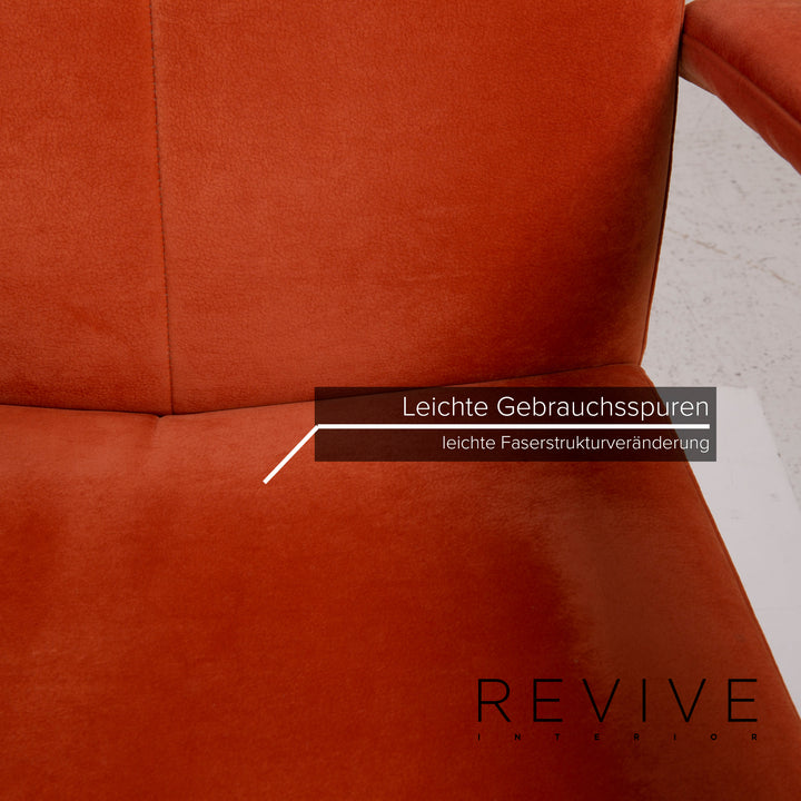 Ewald Schillig Stoff Sessel Orange Alcantara Relaxfunktion #15344